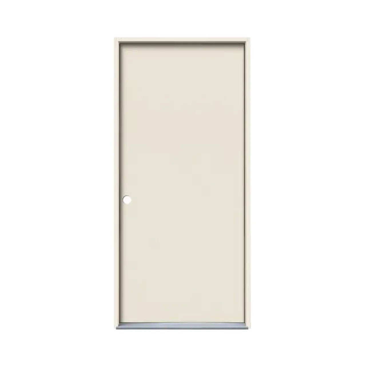 32 in. x 80 in. Flush Primed Steel Prehung Front Door - Right-Hand Inswing