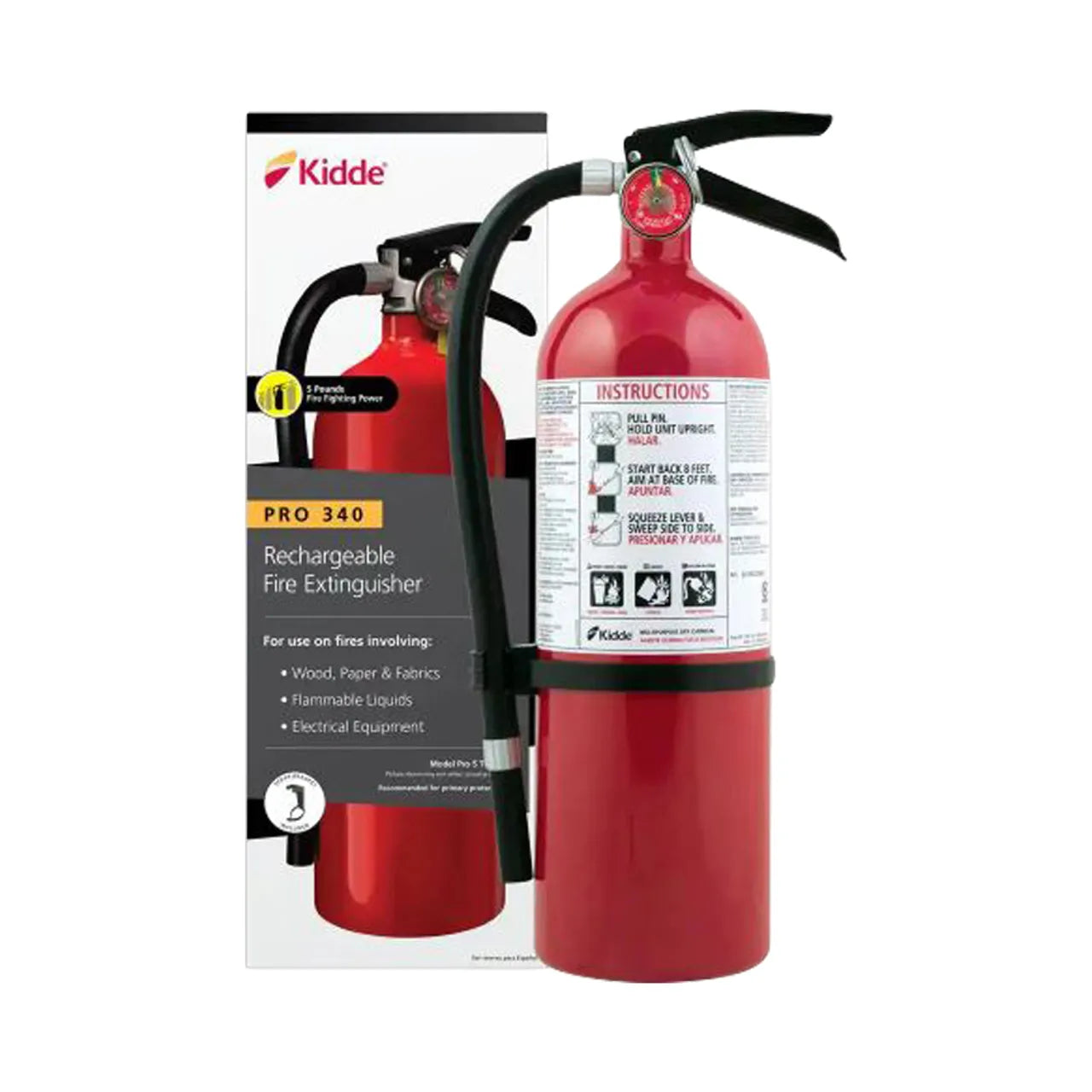 Kidde Pro 340 3-A:40-B:C Fire Extinguisher