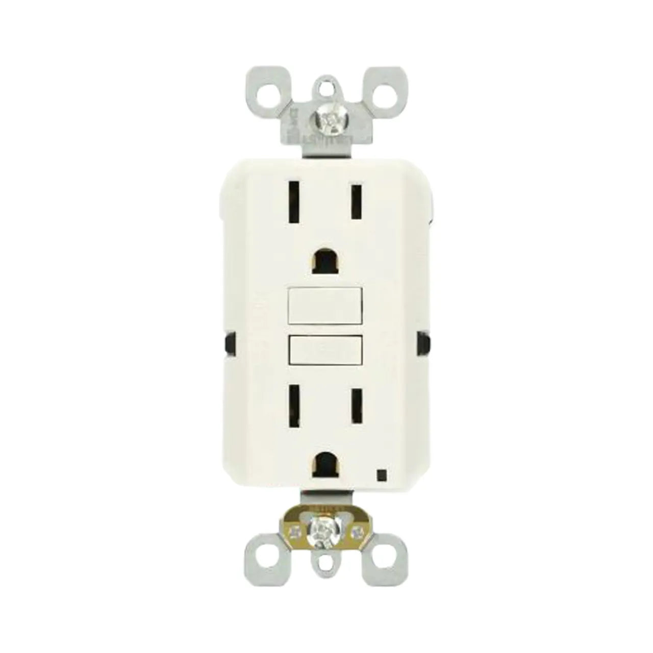 15 Amp Self-Test SmartlockPro Slim Duplex GFCI Outlet - White