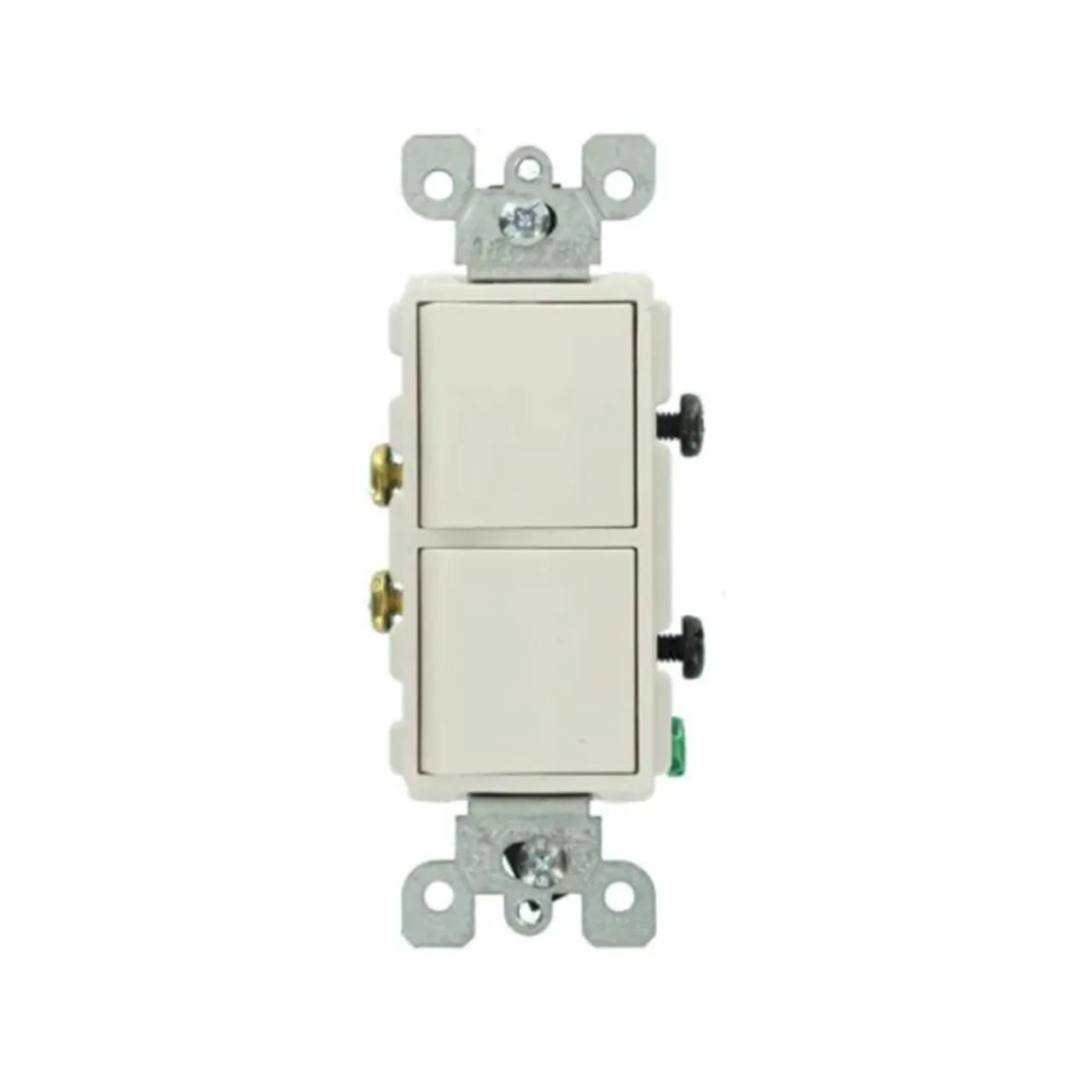 Single Pole Dual Switch - Decora 15A - White