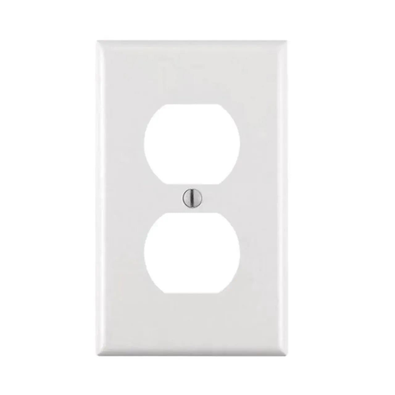 Wall Plate - 1 Gang Jumbo Duplex - White