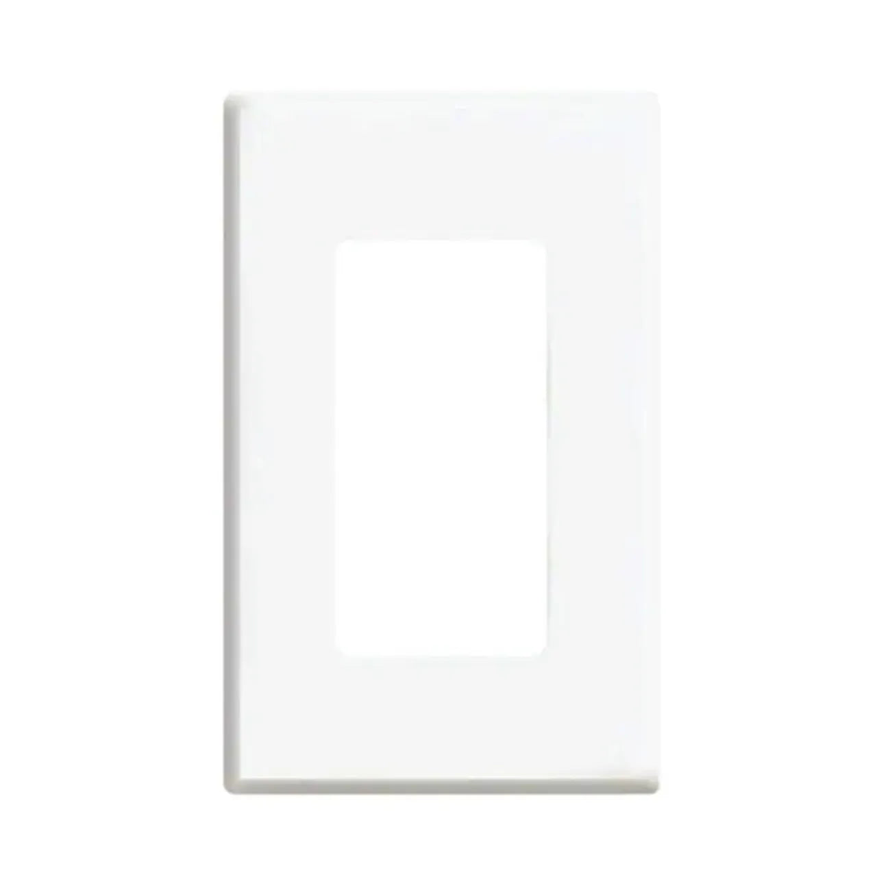 Wall Plate - 1 Gang Screwless Snap-On Decora - White