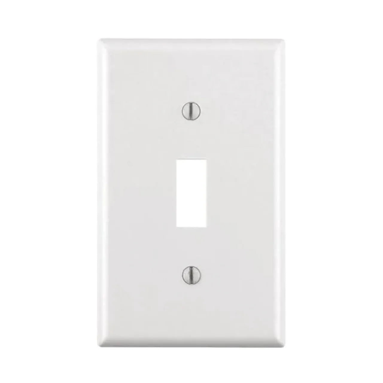 Wall Plate - 1 Gang Toggle - White