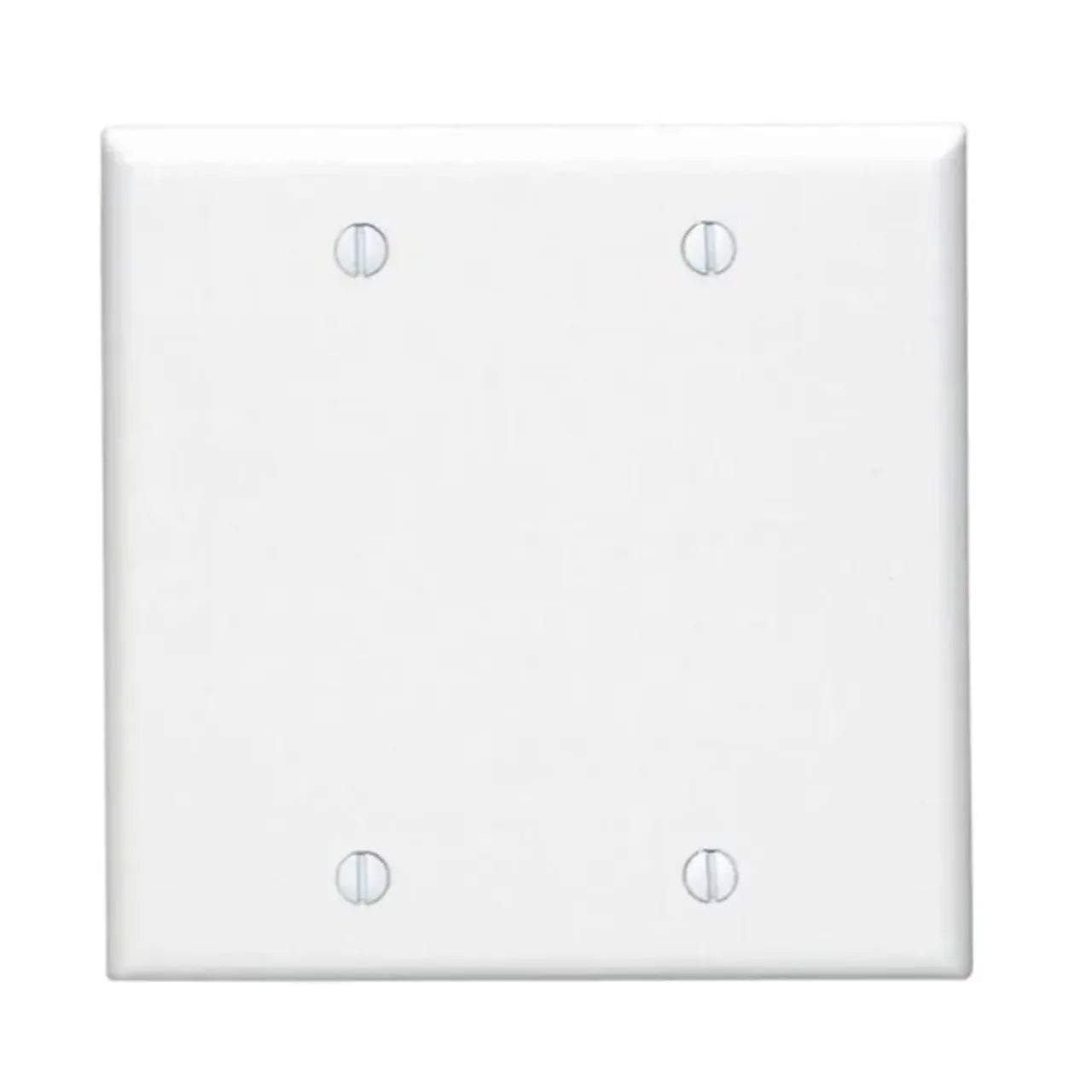 Wall Plate - 2 Gang Blank - White