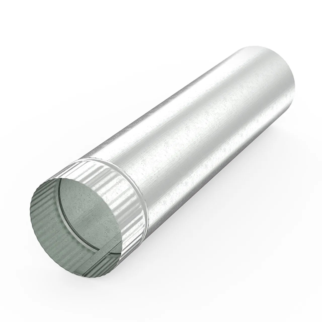 4 in. x 2 ft. Galvanized Duct Pipe - 26 Ga.