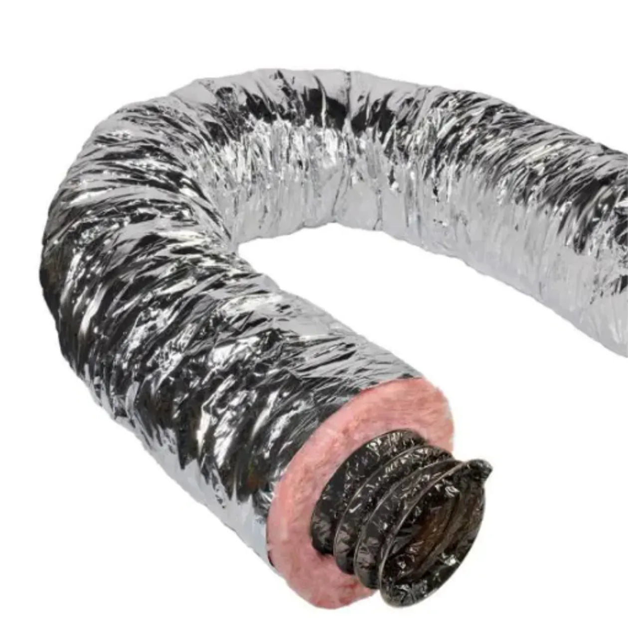 6 in. x 25 ft. Insulated Flexible Duct R6 Silver Jacket