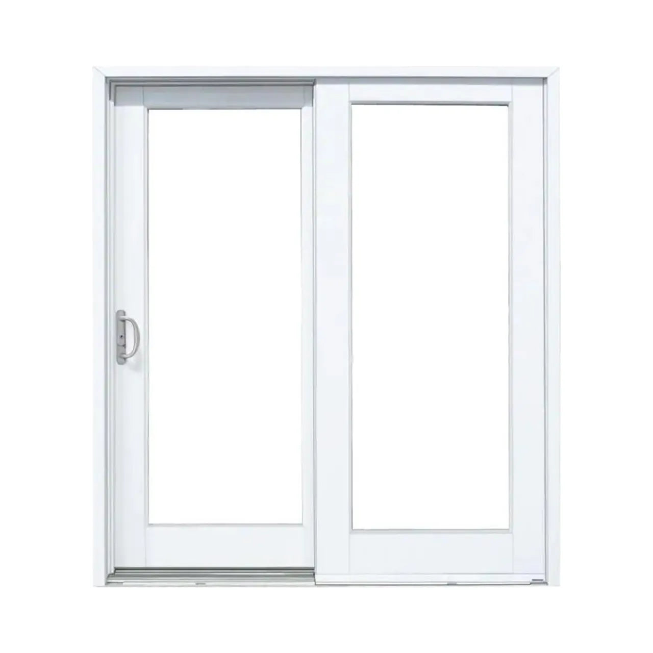 72 in. x 80 in. Smooth Left-Hand Composite Sliding Patio Door - White