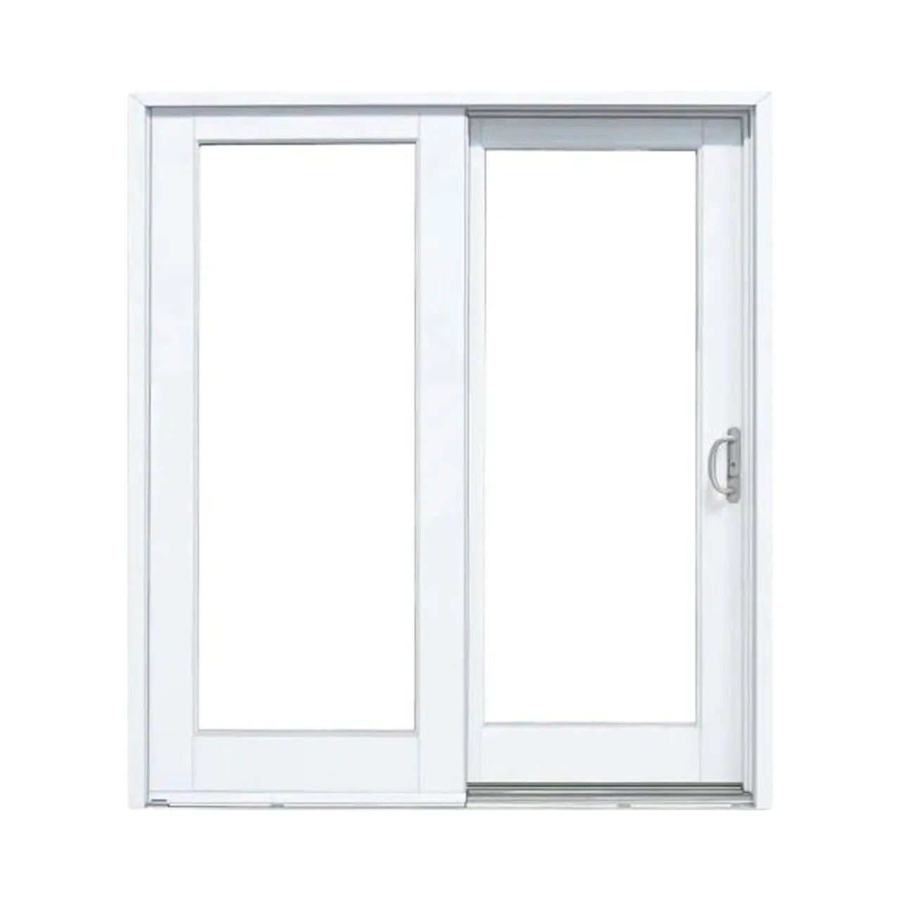 72 in. x 80 in. Smooth Right-Hand Composite Sliding Patio Door - White