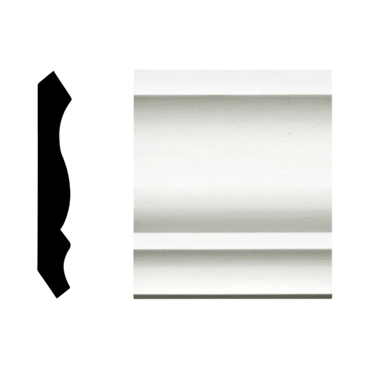 9/16 in. x 3-5/8 in. x 12 ft. Pine Primed Finger-Jointed Crown Moulding Pro Pack