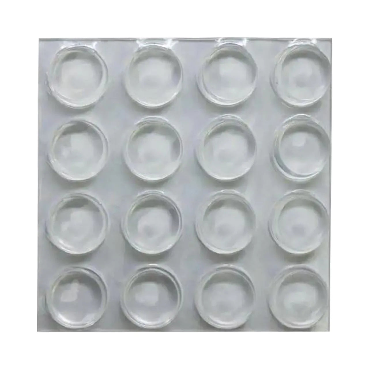 1/2 in. Clear Soft Rubber Like Plastic Self-Adhesive Round Bumpers