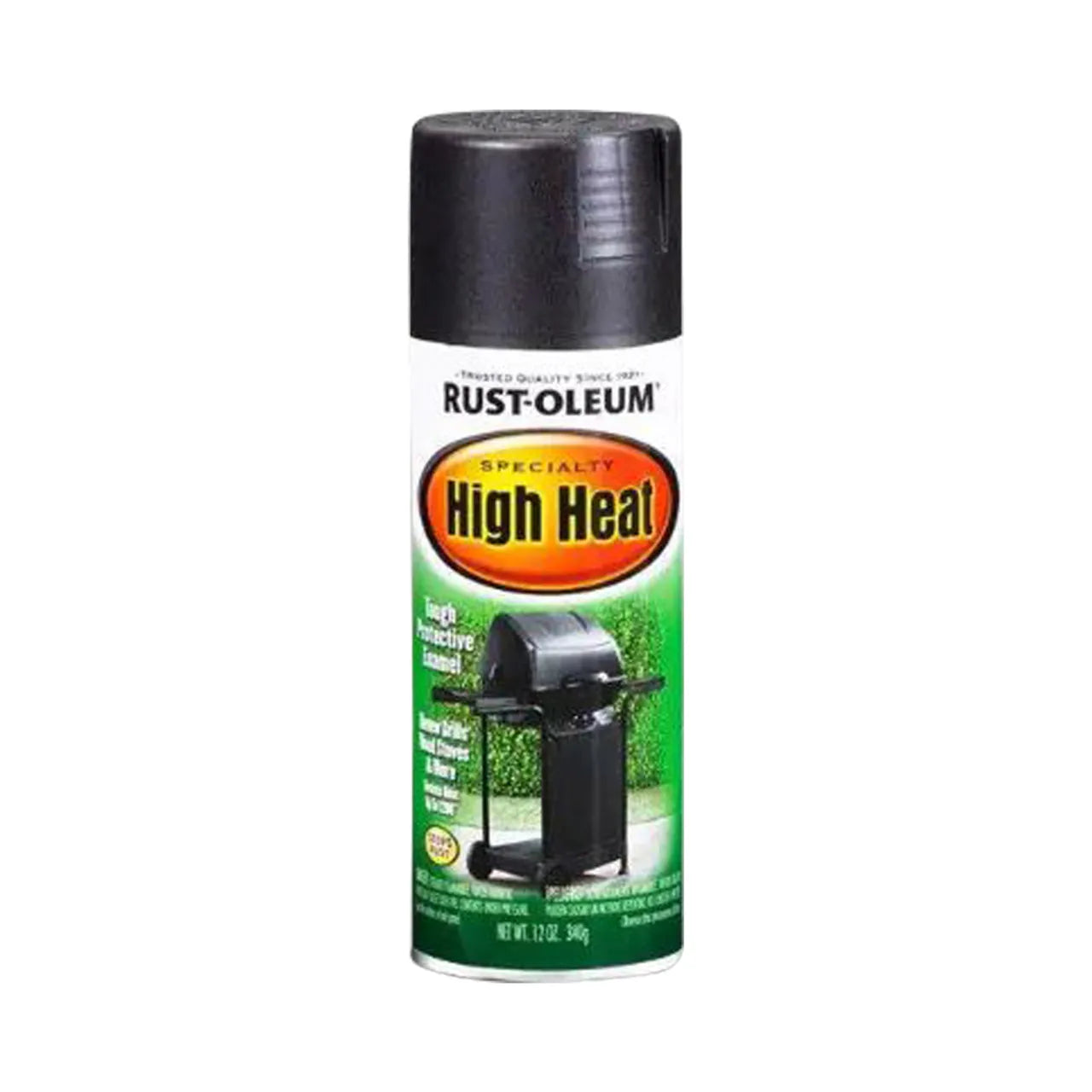 12 oz. High Heat Satin Bar-B-Que Spray Paint - Black