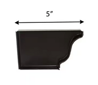 5 in. Black Aluminum Left End Cap - Right