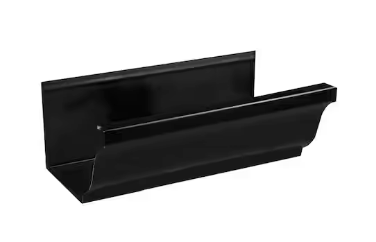 5 in. x 10 ft. K-Style Aluminum Gutter - Black