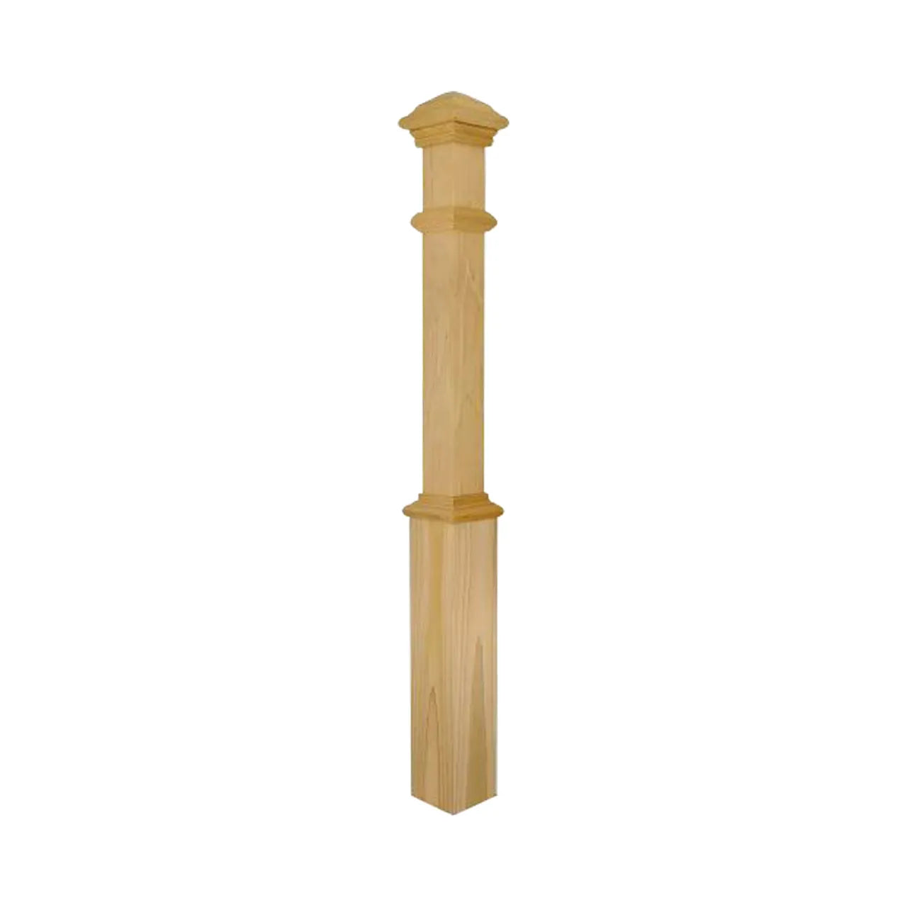 55 in. x 5 in. Unfinished Poplar Box Newel