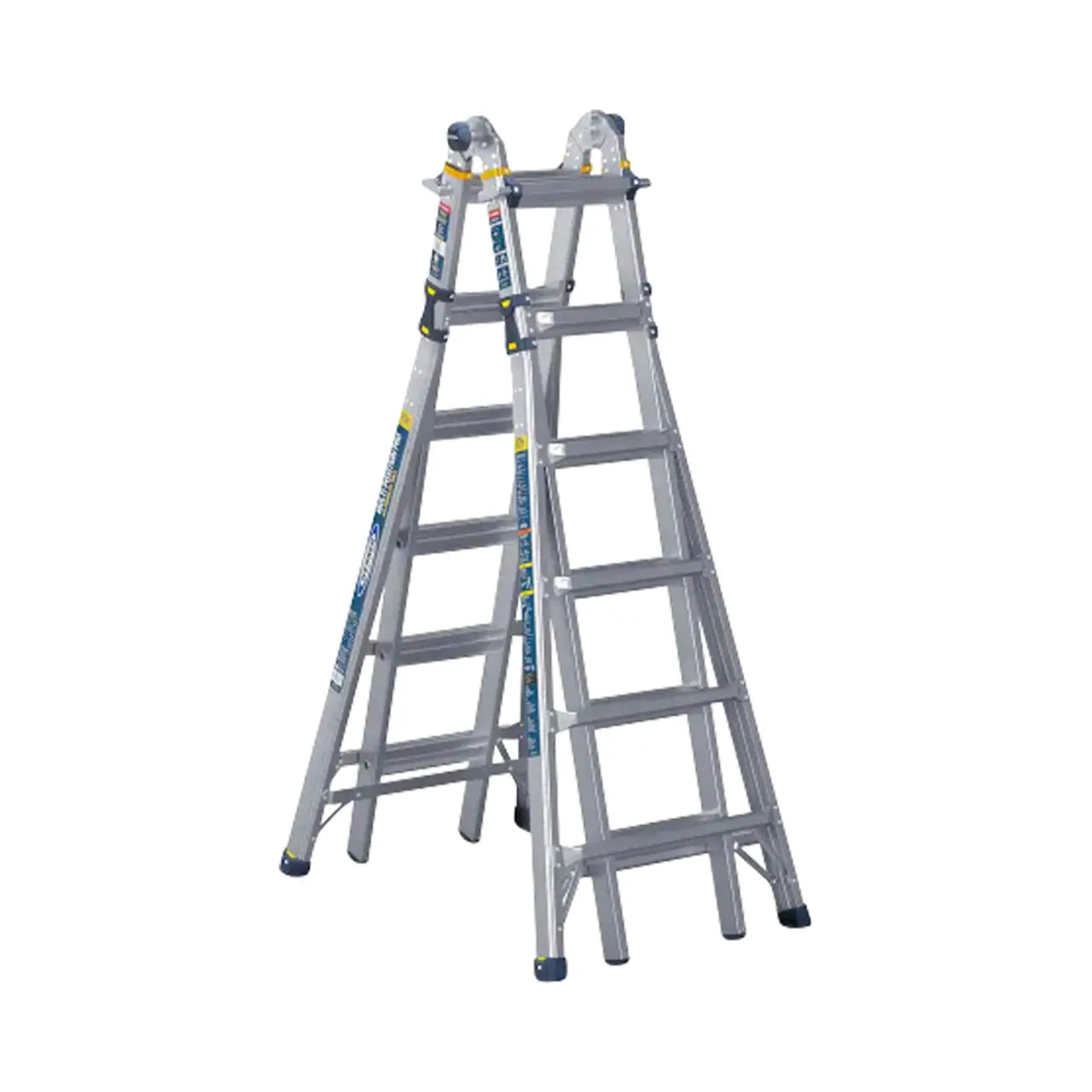 26 ft. Reach Aluminum 5-in-1 Multi-Position Pro Ladder with 375 lbs. Load Capacity Type IAA Duty