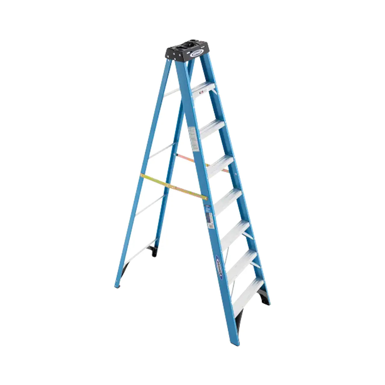 WERNER 8 ft. Fiberglass Step Ladder with 250 lbs. Load Capacity Type I Duty Rating