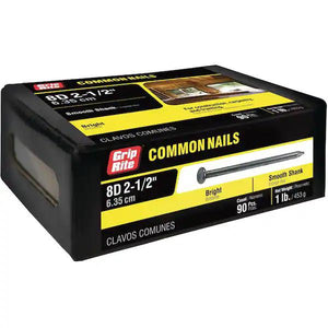 #10-1/4 x 2-1/2 in. Bright Steel Smooth Shank Common Nails (1 lb.-Pack) - Go Build, The Fastest Way To Build