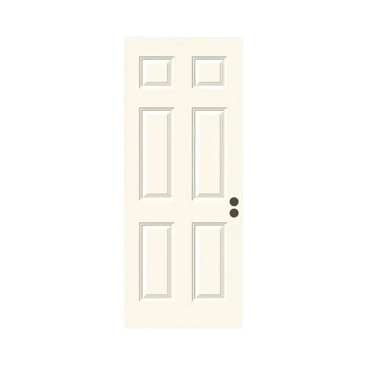 36 in. x 80 in. 6-Panel Primed Steel Front Door Slab