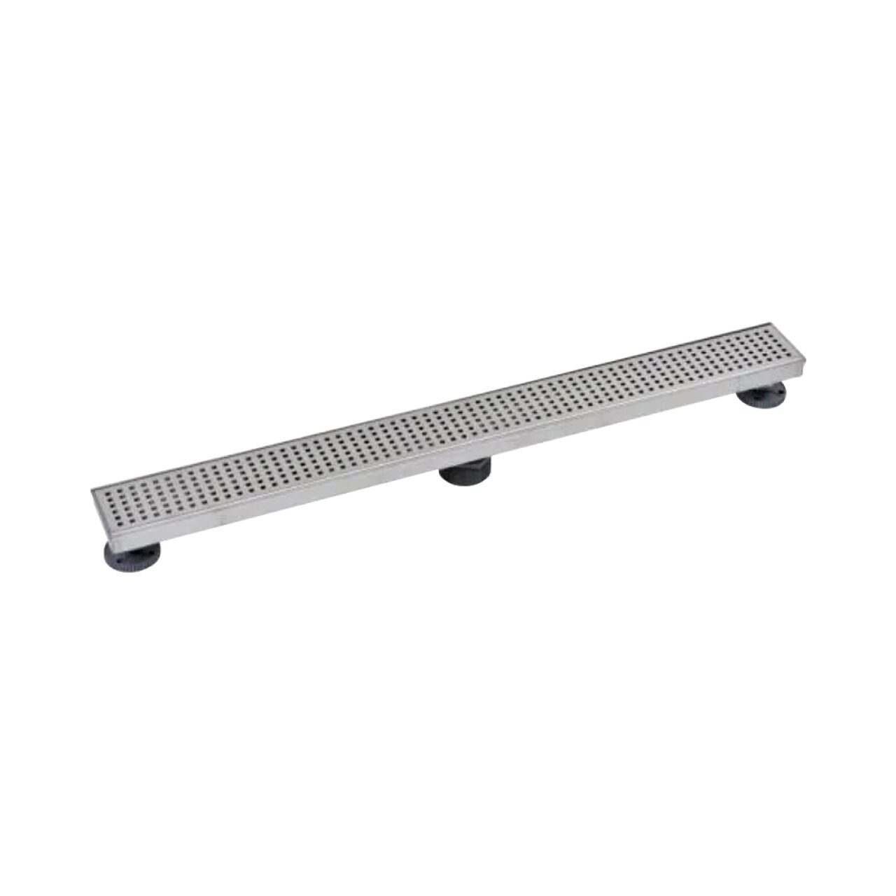 32 in. Designline Stainless Steel Linear Shower Drain with Square Pattern Drain Cover