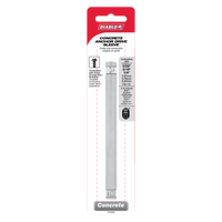 The Diablo DMAPL2960 SDS-Plus Concrete Anchor Drive Sleeve package showcases a long, cylindrical tool inside clear plastic. A red backdrop with white text highlights compatibility with various anchor sizes, prominently featuring Concrete at the bottom.